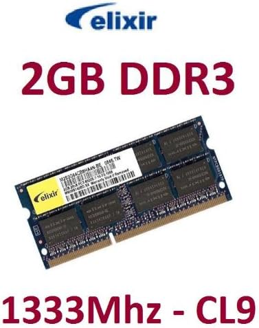 Elixir Original RAM 2 GB 204 pin DDR3-1333 (PC3 10600, 1333Mhz, CL9) Double-Sided (M2 N2G64CB8HA5 N) for Current DDR3 Notebooks