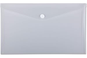 ‎EUROPEL EUROPEL Dokumentenmappe A3, 5 Stück, mit Klettverschluss - Hochwertige Projektmappen für Zuhause, Büros, Schule & Unternehmen - Schützt & Organisiert Dokumente, 191161, klar weiß