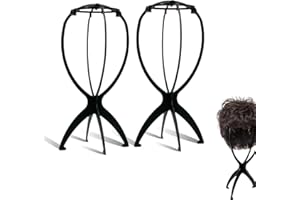 AMSNINK Perückenkopf mit Schwarzhaarnetz, Perückenständer, Kopf, Wig Head, Wig Stand, Hutständer, Perücken Kopf, Schaufensterpuppe Kopf, Mannequin Kopf, Kop, Mannequin Head, Perückenkopf mit Ständer