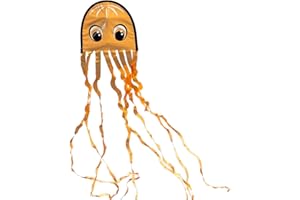 CIM Cerf-Volant Pieuvre - Draki Advance Orange – Monofil pour Enfants à partir de 3 Ans - Dimensions: 25x160cm - INCL. Ligne