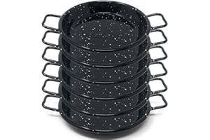 Menax - Padella per Paella Mini in Acciaio Vetrificato Antiaderente - Set da 6-10 cm - Speciale per Presentazione - Paella Padella - Pentola per Paella