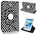 Price comparison product image Xtra-Funky Exclusive Samsung Galaxy Tab 3 - 7" Polka Dot Spots PU Leather 360° Degree Rotating Stand Smart Case With Auto Wake / Sleep Function Includes a Soft Tipped Stylus & Screen Protector (P3200/P3210/P3220) - POLKA BLACK
