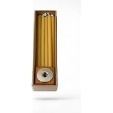 MONARTY Doğal Balmumu Meditasyon Mumu Seti, 20 Adet, 30 Dakika Yanma S&uuml;reli, 10 cm Uzunluk, 0.6 cm &Ccedil;ap, &Ouml;zel Mumluk Hediyeli,