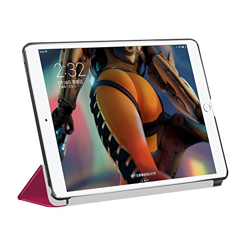 AVIDET Ultra Slim New iPad Pro 10.5 Hülle Case Superleicht Ständer Smart Shell Cover Schutzhülle Etui Tasche für Apple iPad Pro 10.5 Tablet-PC (Rot) - 6