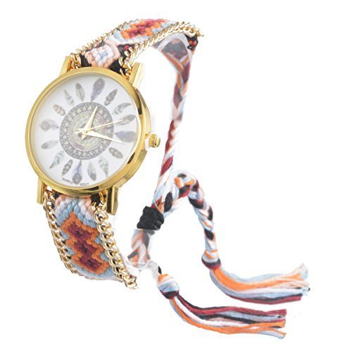 Souarts Damen Geflochten Armbunduhr Jugendliche Mdchen Armreif Uhr mit Batterie Zifferblatt Mehrfarbig Souarts Damen Geflochten Armbunduhr Jugendliche Mdchen Armreif Uhr mit Batterie Zifferblatt Mehrfarbig