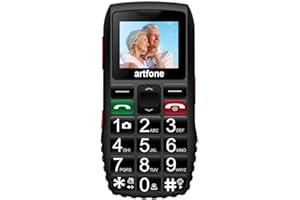 artfone Big Button Mobile Phone for Elderly,Upgraded GSM Mobile Phone With SOS Button | Talking Number | 1400mAh Battery | Dual SIM Unlocked | Torch Side Buttons | Bluetooth(Black)