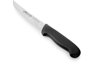 Arcos Coltello Disossatore con Lama in Acciaio Inossidabile Nitrum 160 mm – Coltello da Macellaio Professionale per Tagliare Ossa e Carne – Manico Ergonomico in Polipropilene, Nero, Serie 2900