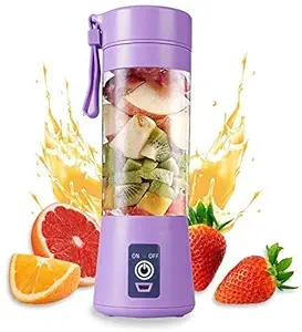 Wonder Work Portable USB Blender Juicer Maker Machine for Fruits and Vegetables 380ml Juicer Cup Bottle 6 Blade (Multicolor)
