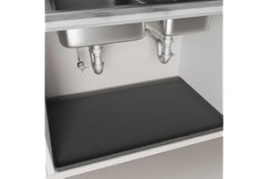 ZYWUOY Unterbeckenmatte, wasserdichte Silikon-Schrankauskleidung, mit rutschfester Unterseite, Schutzmatten für Küchen oder Garagen (71 x 56 x 2 cm)