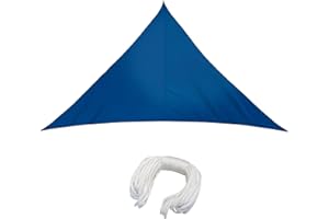 jarolift Voile d'ombrage Pare-Soleil Triangle isocèle, Hydrofuge, Brise-Soleil pour terrasse Jardin Balcon, Tissu Polyester 360 x 360 x 360 cm, Bleu Azur