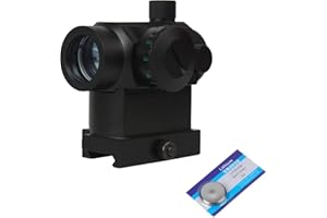 Ranstac Portée Tactique Red/Green Dot Sight avec Couvercle et Weaver/Picatinny Rise Mount pour la Chasse CJ/MZJ-16