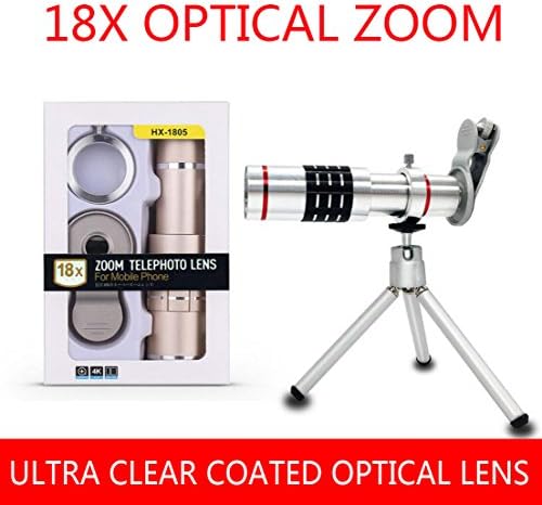CYGG 18X Monocular Telescopes, Portable Universal Phone Telephoto Kit Suitable For Iphone, Samsung Millet, Huawei, And Most Other Smart Phone Telescopes With Phone Bird Watching,, Camping, Hiking, Outdoor