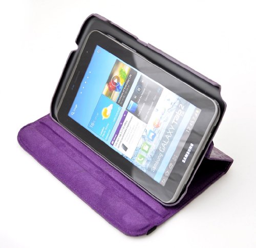 Farbe: lila / violett, 360° drehbar Schutztasche Samsung Note 8.0 (N5100) 8Zoll Tasche Schutzhülle Hülle - 3