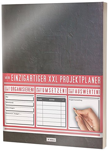Preisvergleich Produktbild Mein Einzigartiger XXL Projektplaner: Planen, Umsetzen, Auswerten! / 122 Seiten, Register, Kontakte uvm. / PR201 "Dark Wall" / DIN A4 Softcover