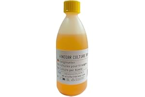 ALCOFERMBREW Mère de vinaigre 100 ml, Bactéries acétiques pour fermentation, Culture de fermentation maison, Acetobacter