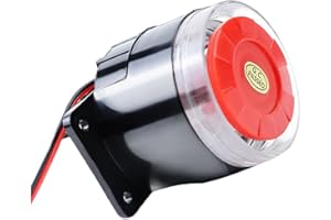 Taikuwu Sirena 12V 120dB con Flash LED Rojo - Alarma Exterior para Hogar, Garaje & Comercios