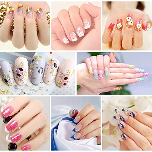 MAKARTT 7 Stücke/Set 2 Flach UV Gel Pinsel Set Acryl Nagelkunst Nail Art Painting Draw Brush Pen Set Tips Builder - 8