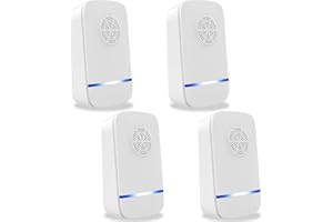 BD-Herego Ultrasuoni zanzare Pack da 4 Dispositivo antizanzare ultrasuoni da Interno ed Esterno, ecopest Repellente per Topi, Ragni,formiche, blatte, cimici.