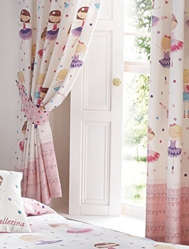 Ballerina dancer girls - Cortinas de linea de lujo, 66" X 72"