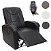 Produktbild Massage-Fernsehsessel HWC-T964, Relaxsessel Sessel, Heizfunktion ~ schwarz
