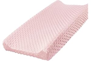 iEvolve Changing Pad Cover Ultra Soft Minky Dots Changing Table Cover Breathable Changing Table Sheet Diaper Changing Pad Cover for Baby Boys Girls (Pink)