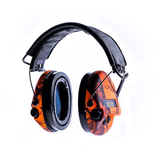 MSA Sordin Supreme Pro X mit integrierter LED Lampe – Aktiver Profigehörschutz, inkl. superbequeme Gelkissen / MossyOak – Camo Edition / AUX-Eingang - 5