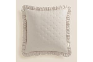 ROOM99 Molly 45 x 45 cm ozdobna poszewka na poduszkę, dekoracyjna, dekoracyjna, nowoczesna, do sypialni, salonu, piaskowa, beżowa, 1 sztuka