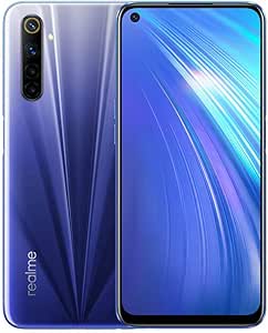 realme 6 Smartphone, 4 GB + 64 GB, Fotocamera AL QUAD da 64 MP, Display Ultra Fluido a 90 Hz da 16.5 cm, Processore Helio G90T, Blu (Comet Blue)