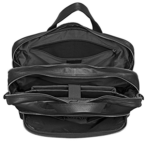 STILORD ‚Lias‘ Businesstasche Leder Schwarz groß schwarz und elegant Bürotasche Aktentasche für Herren Damen 15,6 Zoll Laptoptasche Rindsleder - 7