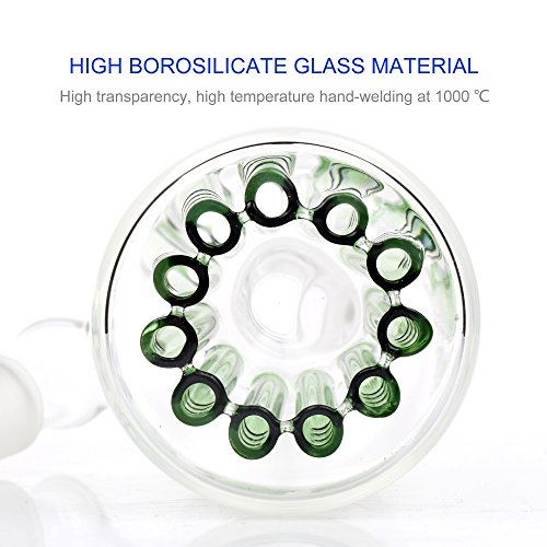 REANICE Zubehör Glas Bong teile 14.5mm Gemeinsame Bong Kopf Glas Rohr Filter glas wasser bong bubbler ash fänger bong schalen dia schüssel herb inhaber mit Multi pipeline filterelement grün - 5