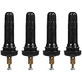 TPMS Tyre Valve Stems,Tire Pressure Monitoring System Sensor TPMS 4Pcs Rubber Sensor Valve Stem Snap in Type Tool for Car