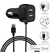 Produktbild FosPower (6.6A/33W) kfz Ladegerät Dual USB Auto Zigarettenanzünder Verteiler Adapter Car Charger mit [Apple MFI-zertifiziertem] Lightning-Kabel für iphone 7/7 Plus, iPad Pro / Air 2 / Mini (Schwarz)