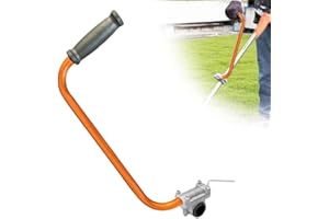 REACHMALL Rasentrimmer-Griff, Aluminium-Verlängerungsgriff, ergonomischer Trimmergriff, Rasenfresser-Griffverlängerung mit Halterungsklemme (orange)