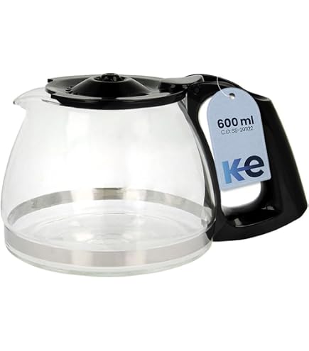 Carafe De Rechange Pour Cafetière Moulinex Subito / Principio - 600 Ml, Verre Transparent, Avec Couvercle Anti-goutte
