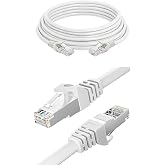 Mobee Cat6 Ethernet Kablosu, 20 Metre, Y&uuml;ksek Hız 1000Mbps, 250MHz, STP Korumalı, RJ45 Erkek-Erkek, Beyaz, Ağ/Network Bağlant