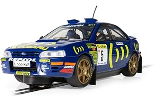 Scalextric Cars - C4555 Subaru Impreza WRX - 1995 Carlos Sainz - Toy Slot Car for use Race Tracks or Sets - Small Kids Gift Ideas for Boy/Girl Ages 3 Accessories, Blue