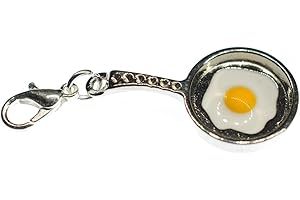 Miniblings Frying Pan Fried Egg Charm Pendant for Bracelet Cooking Silver