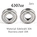 Produktbild 6307Z S6307 6307ZZ lager 304 Edelstahl Rillenlager Miniaturlagern Motoren 35x80x21mm ball bearing for motor 2-Pcs