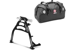 CONSTANDS Set Cavalletto centrale + Borsa da sella compatibile con Honda Transalp XL 650 V 00-06