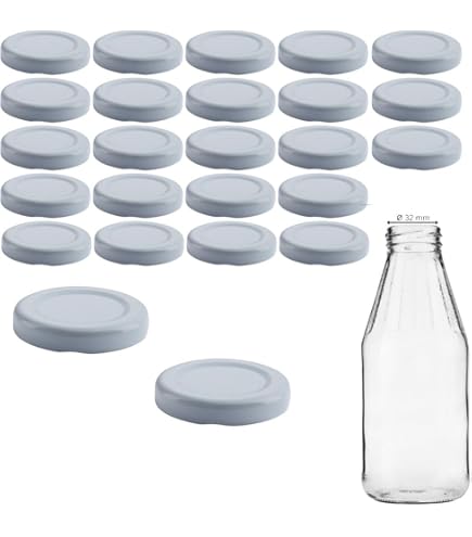 10 Couvercles Twist-Off Pour Bouteilles En Verre TO48 - Sans BPA/PVC - Diamètre 43 Mm - Blueseal Argenté
