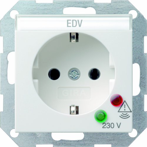 Preisvergleich Produktbild Gira 144103 Abdeckung Schuko Überspannungsschutz System 55, reinweiß