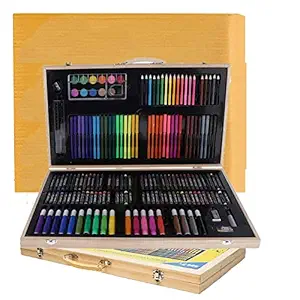 TONY STARK Art Supplies for Kids Deluxe Kids Art Set for Drawing Painting and More with Portable Art Box, Coloring Supplies Art Kits Great Birthday Return Gift (180 Pcs Art Set) Wooden