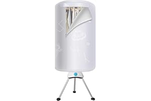 UTEN Sèche-linge électrique, Séchoirs à Vêtements à Pompe à Chaleur 1000 W, Sèche-linge à Minuterie, Séchoirs à Chauffage à 2 Couches, adapté à la Lessive Domestique et aux Appartements, 140cm-Gris