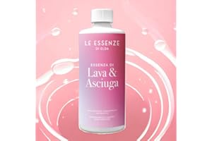 Le Essenze di Elda Wäscheparfüm | Blumig, Zitrus & Vanille | 500ml, Hochkonzentriert | Bis zu 100 WL | Weichspüler Zugabe oder Ersatz | 14 Verschiedene Düfte | Lava & Asciuga