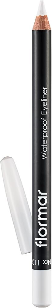 Flormar Suya Dayanıklı Mat Göz Kalemi (BEYAZ) - Waterproof Eyeliner - 113 Pure White - 8690604109135