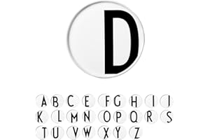 Design Letters Piatti Natalizi Bianco (A-Z) | Piatti Moderni in Porcellana | Piatti Decorativi Progettato nel Denmark | Piatti Perfetto per Decorazioni Natalizie, Regali Natale Donna, Regalo Uomo