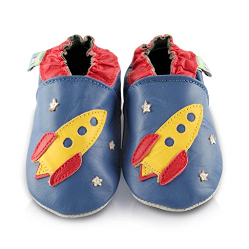 Snuggle Feet - Suaves Zapatos De Cuero Del Bebé Cohete (6-12 meses)