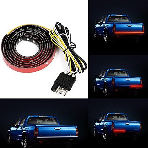 60 Inch 90pcs LEDs Auto Tailgate Light Bar, Geekeep Waterproof SMD 2835 Led Tail Light Strip Running Reverse Brake Turn Signal