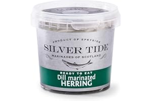 LONDON GROCERY Silver Tide Dill Marinated Herring 380g x 2 Pack | Premium Herring Fillets in Dill Marinade | Traditional Nordic Style | Ready to Eat Seafood | Rich in Omega-3
