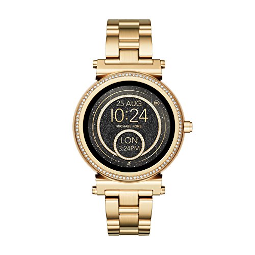 Preisvergleich Produktbild Michael Kors Damen Smartwatch Sofie MKT5021, Gold / Schwarz